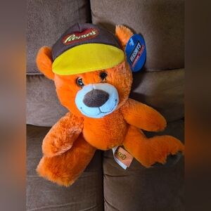 Hershey's Plush Stuffed Teddy Bear Orange REESE'S CHOCOLATE Bear 10" NWT